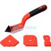 SILICONE PROFILE SPREADER SEALANT APPLICATOR CAULKING SET & SCRAPER