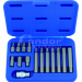 Socket Bit Set 15 pcs. 1/2'' hex 4-12 mm