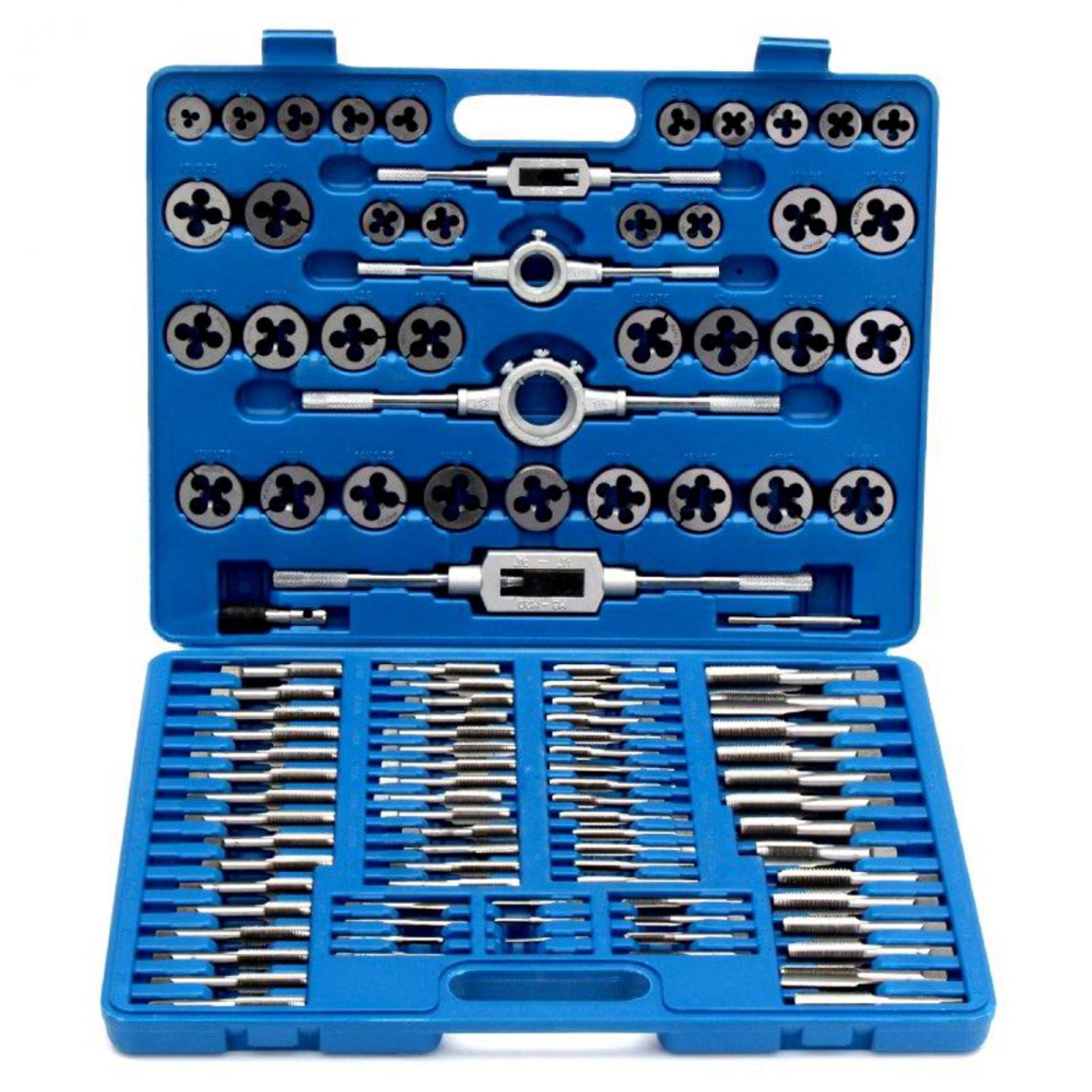 110 PC TAP AND DIE SET METRIC HAND THREADING TOOL TUNGSTEN CARBIDE