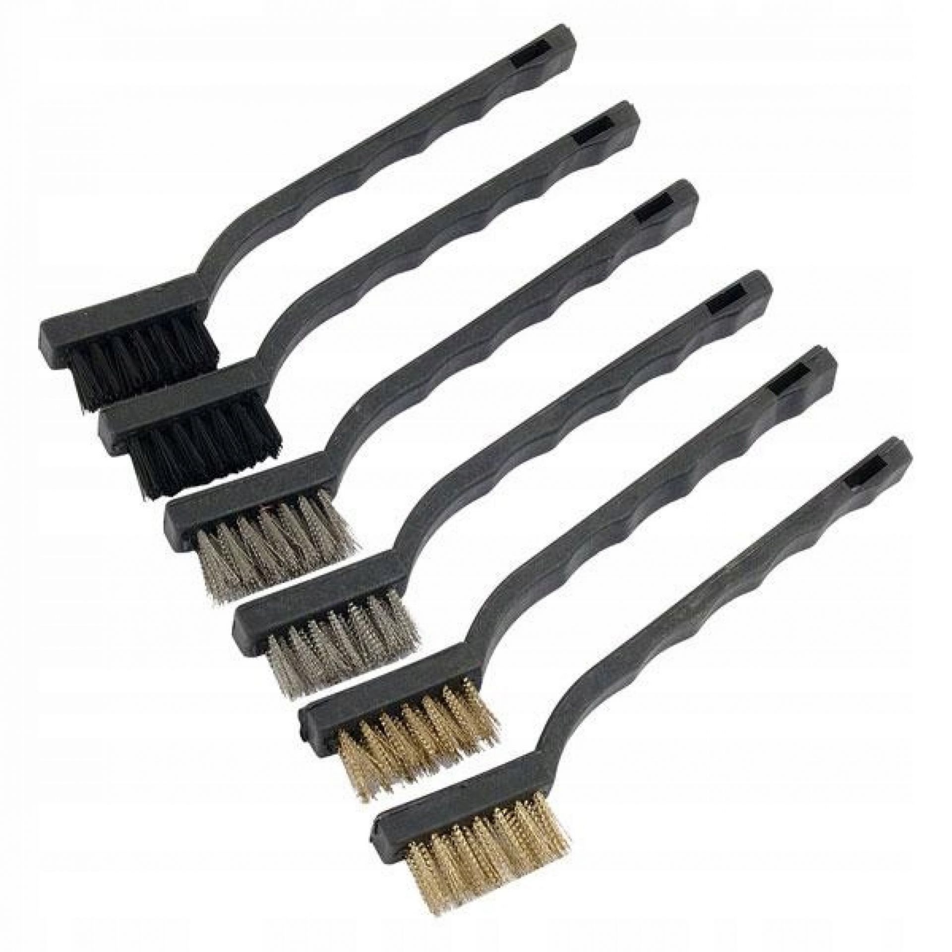 6 PIECE WIRE BRUSH WIRE BRUSHES BRASS BRUSH NYLON BRUSH STEEL BRUSH 7